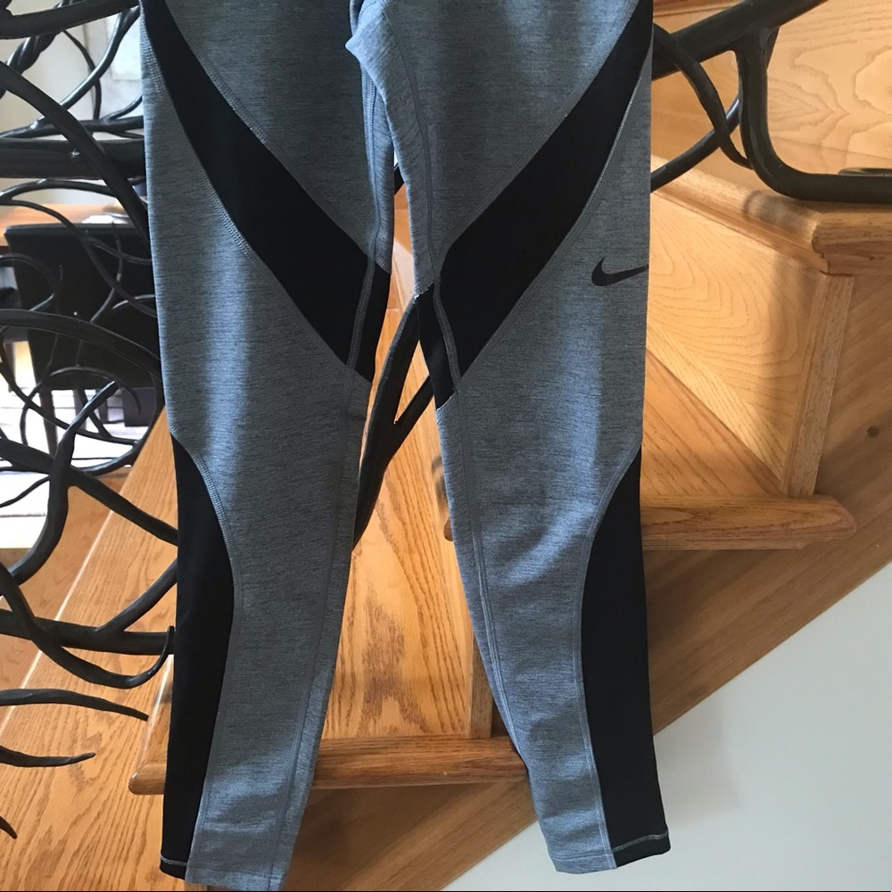 Nike Pro Hyperwarm Gray Active Athletic Compressi… - image 3